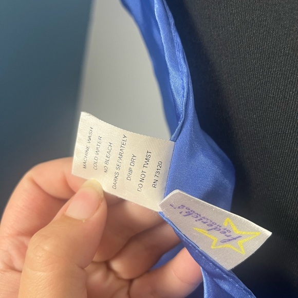 Vintage Fredrick’s of Hollywood Blue Satin mini tie up slip dress size small - Picture 6 of 7